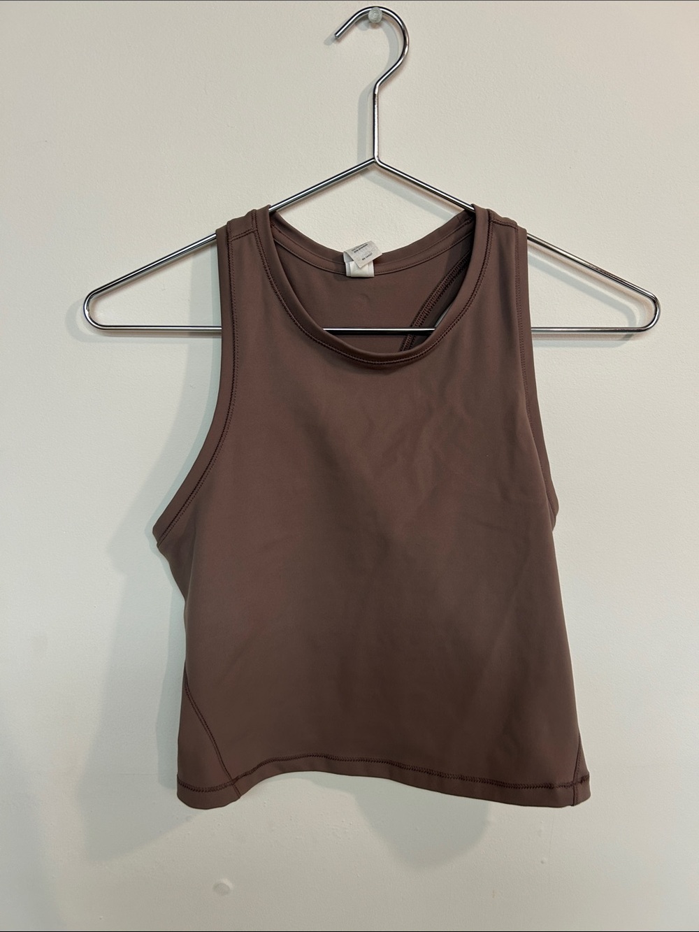 90 Degree By Reflex Brown Athletic Crop Tank